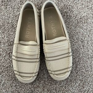 Rothy's Beige and Brown Knit Loafers